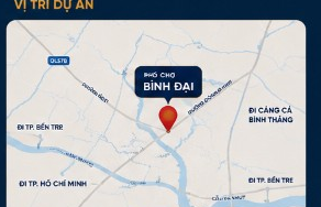 Bản đồ vị trí Phố Chợ Bình Đại